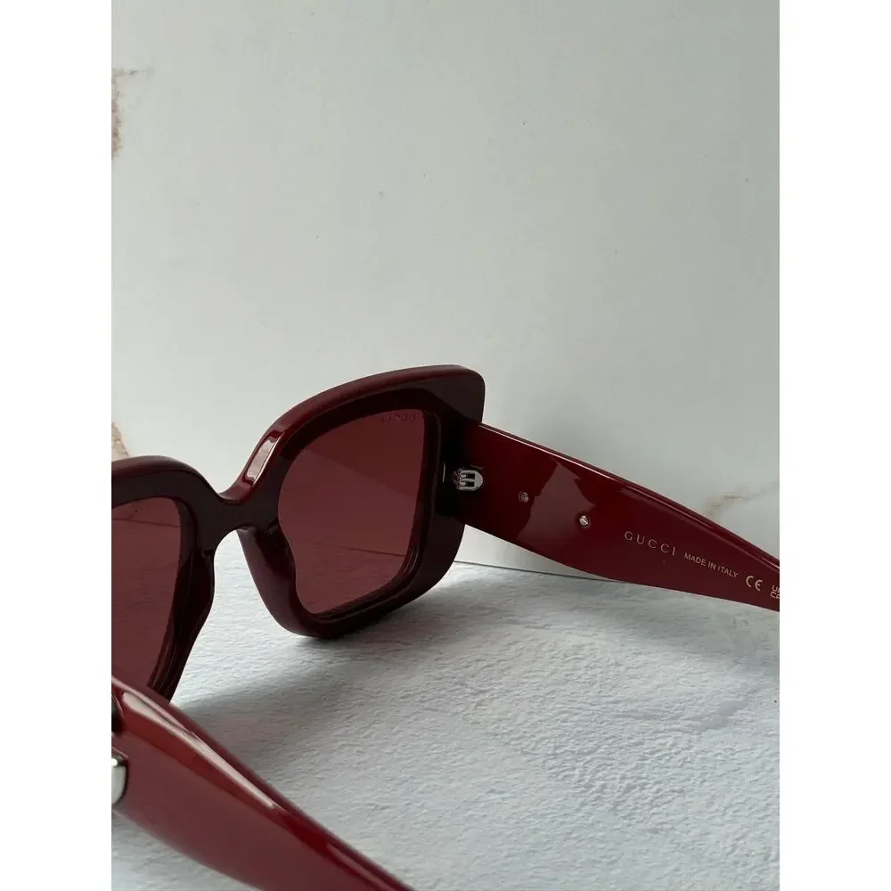 NEW Gucci GG1975S Burgundy Marmont Squared Sunglasses